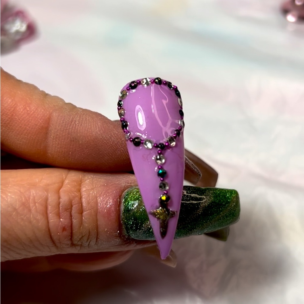 Holy Rosary Custom Press On Nails